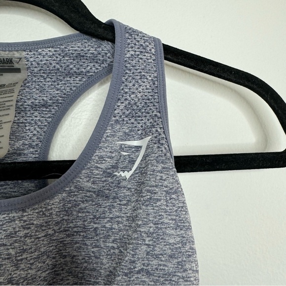 Gymshark blue grey marled vital seamless sports bra small - Picture 3 of 4
